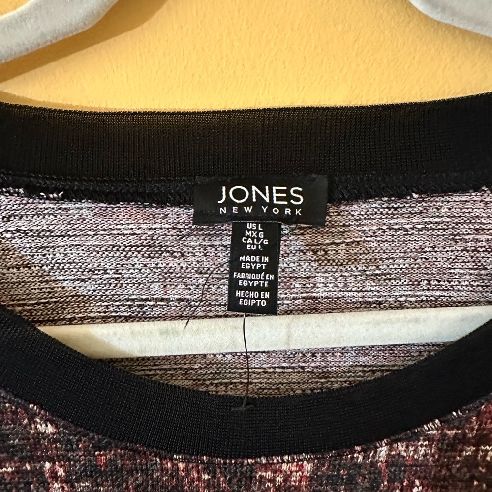 Jones New York Printed Sweater Top - Picture 5 of 9